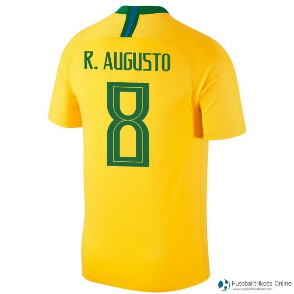 Brasilien Trikot Heim R.Augusto 2018 Gelb Fussballtrikots Günstig